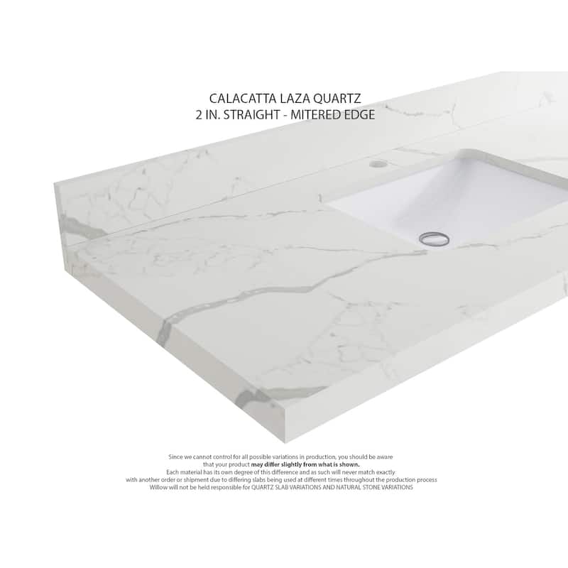 Willow Collections 48 in. W x 22 in. D Aberdeen Single Bowl Sink Bathroom Vanity with Countertop