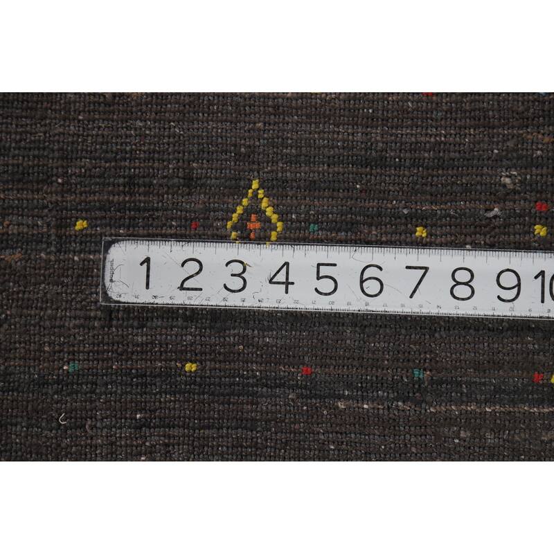 Hand Knotted Oriental 100% Wool Carpet Tribal Tribal Brown Gabbeh Area Rug - 8' 0'' X 4' 9''