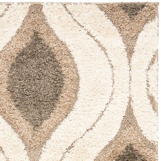SAFAVIEH Florida Shag Bertille Geometric 1.2-inch Thick Rug