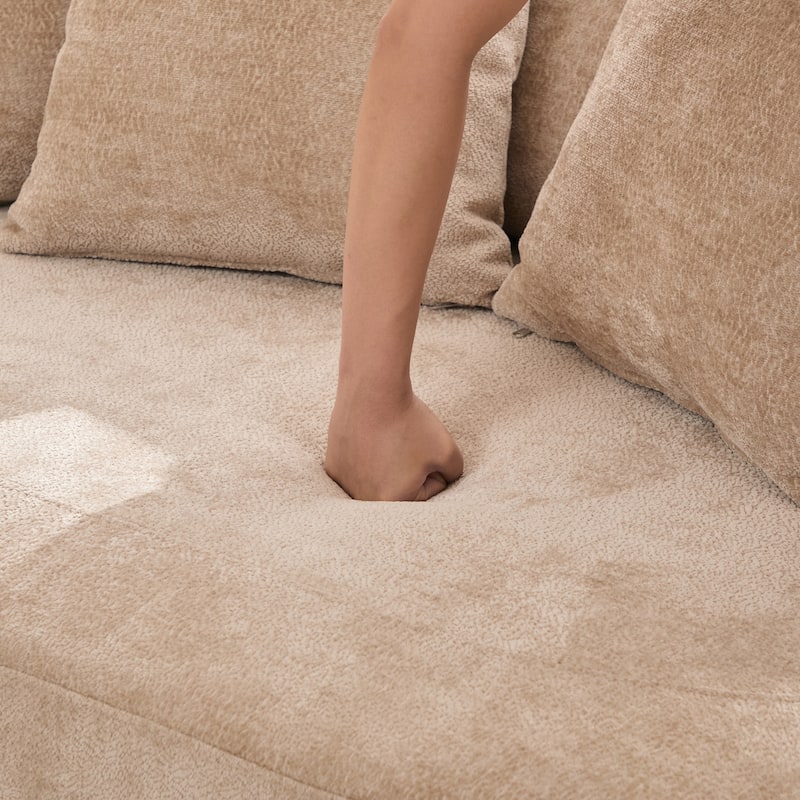 55.1" W Accent Barrel Chair,Modern Oversized Sofa Chair with 5 Pillows