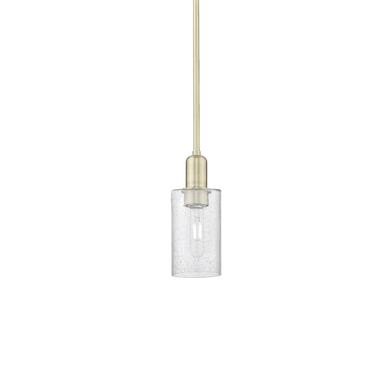 Innovations Lighting 716-1S-10-5 Clymer Pendant Clymer 5" Wide Mini - Antique Brass / Seedy