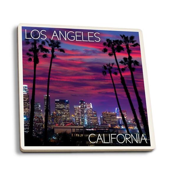 Shop Los Angeles California Skyline At Sunset Lantern