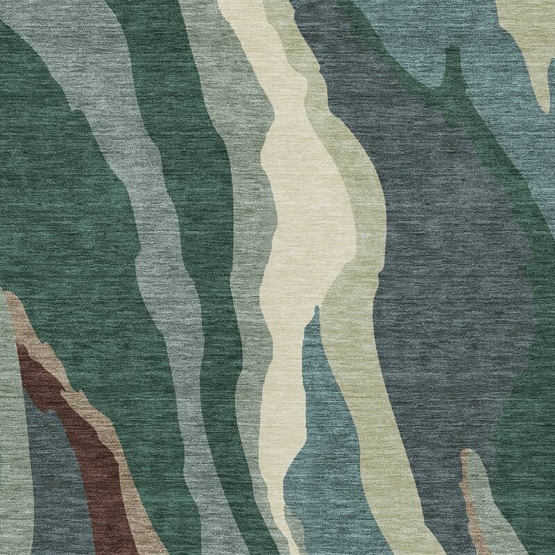 HomeRoots Abstract Transitional Rectangle Outdoor Rug