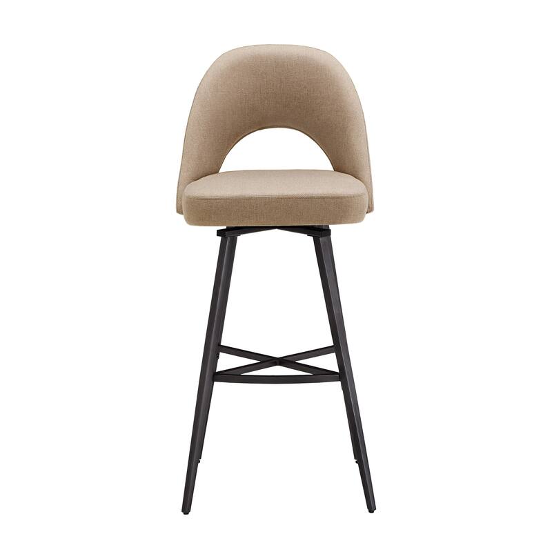 Presley Metal Fabric Swivel Bar Stools (Set of 2) by iNSPIRE Q Modern