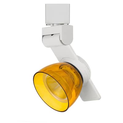 12W Integrated LED Track Fixture with Polycarbonate Head, White and Yellow