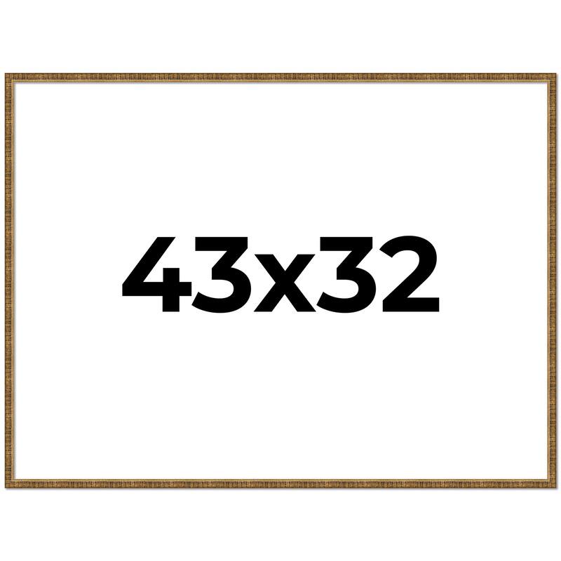 43x32 Frame Gold Solid Wood Picture Frame - Complete Modern Photo