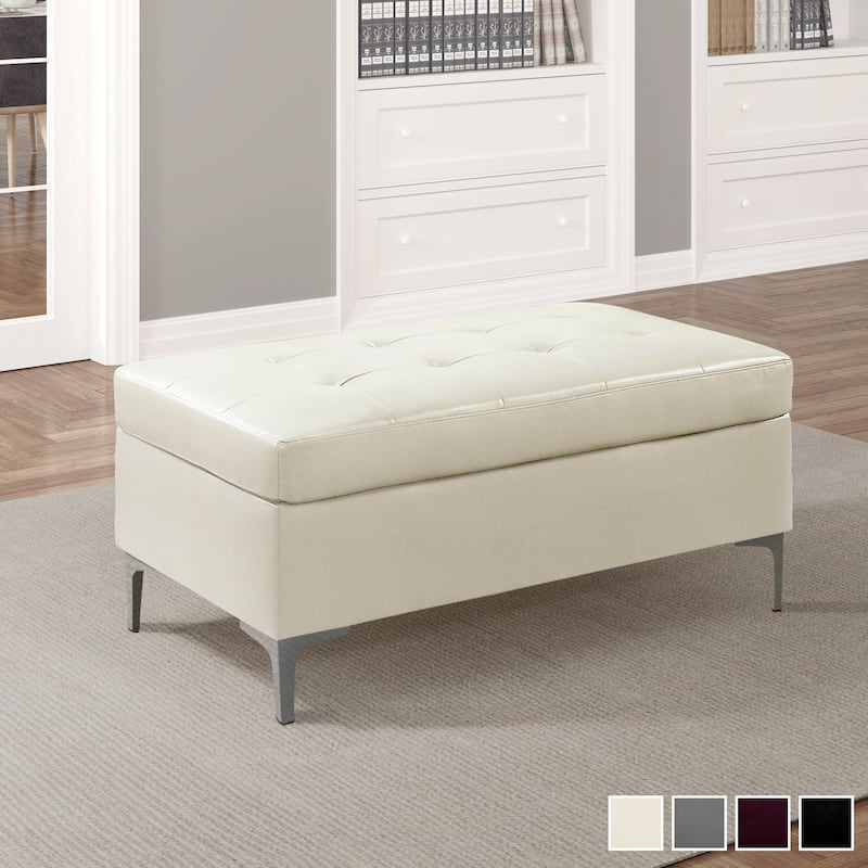 McCafferty Faux Leather Cocktail Ottoman