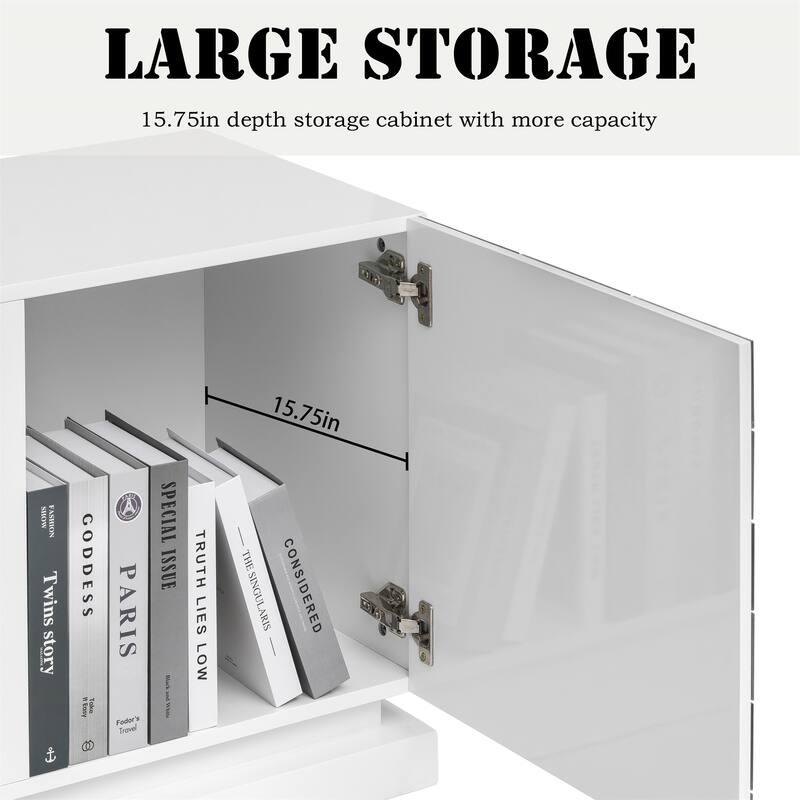 63" Electric TV Stand Fireplace with Adjustable LED Flame