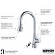 preview thumbnail 8 of 9, Karran 33" Top Mount Double Bowl 50/50 Quartz Kitchen Sink in White with Kitchen Faucet in Stainless Steel