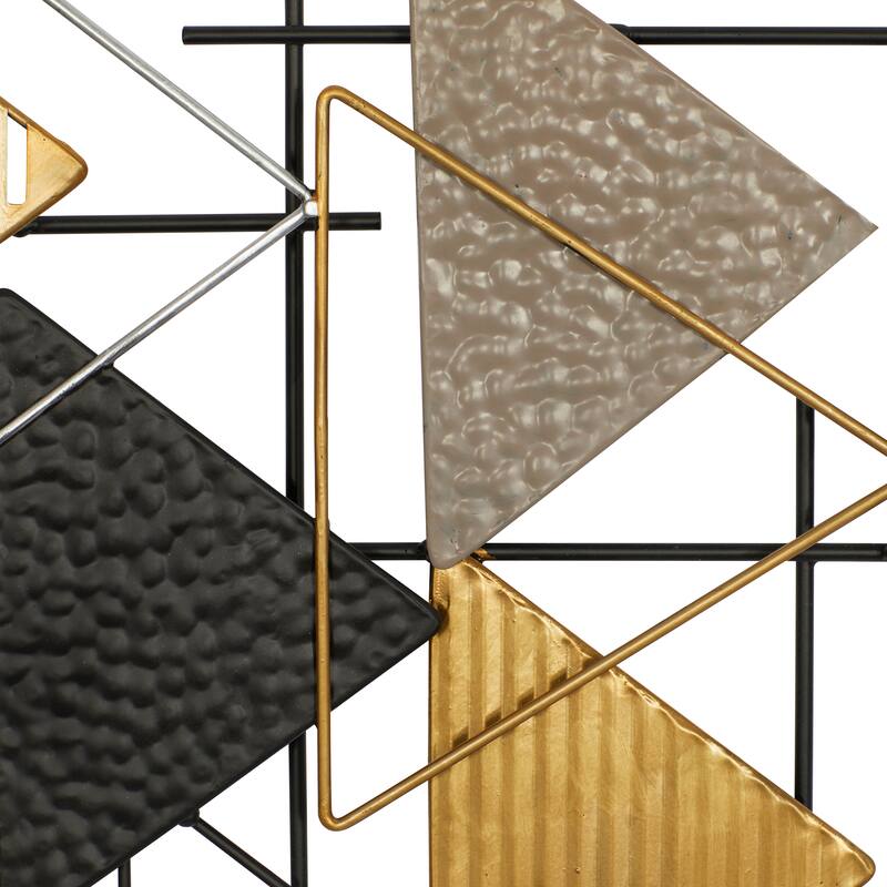 Black Iron Contemporary Wall Decor 21 x 42 x 2