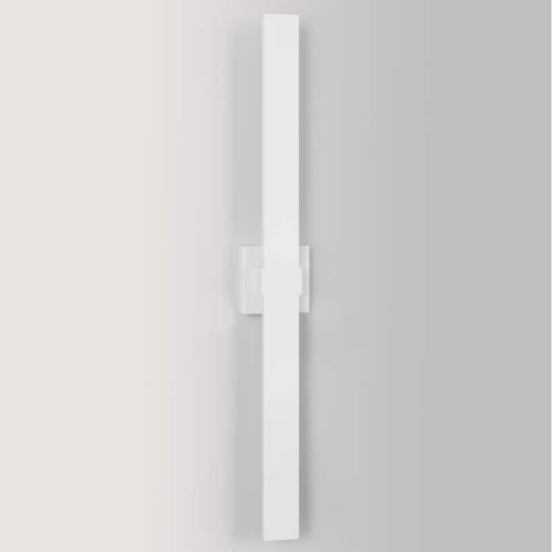 1-Light Black/White Aluminum LED Outdoor Wall Sconce