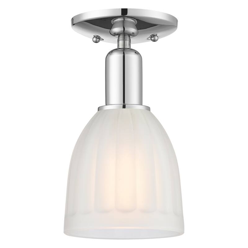 Innovations Lighting Endless Possibilities Arcadia - Brookfield - 1 Light 6" Semi-Flush Mount - Polished Chrome/White