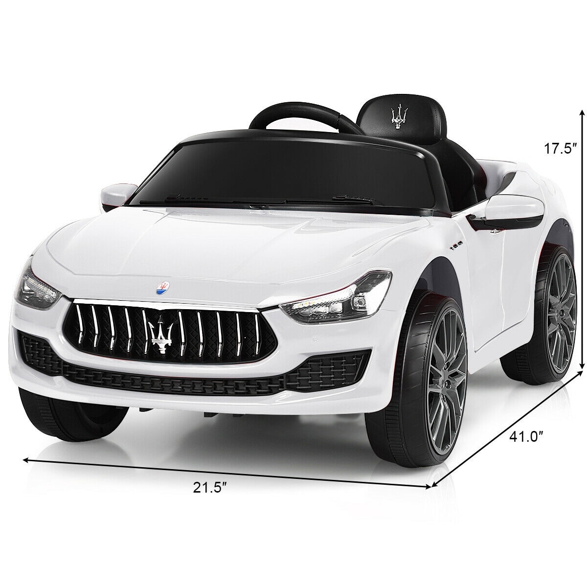 Gymax 12V Maserati Licensed Kids Ride on Car w RC Remote Control