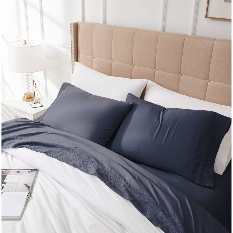 Vilano 21-inch Extra Deep Pocket 4-Piece Bed Sheet Set with Pleated Hem