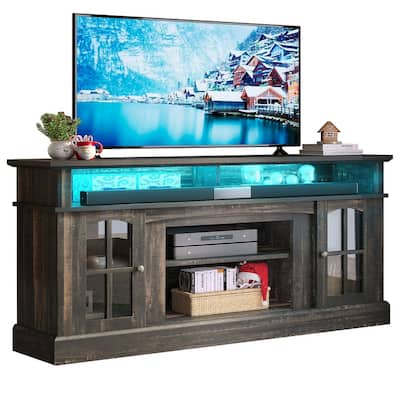 Moasis 58" Highboy TV Stand Farmhouse Entertainment Center Media Console for TV up to 65" - 58 inches