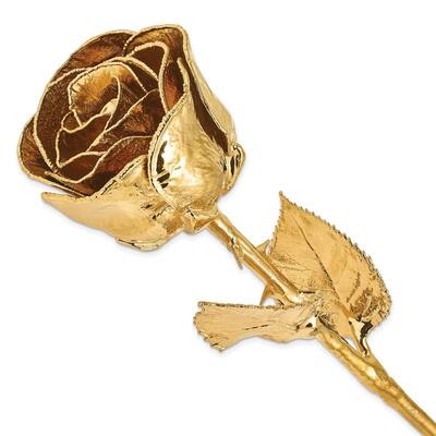 Curata 24k Gold Dipped Real Rose