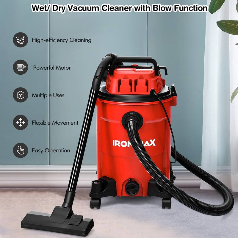 6.6 Gallon 4.8 Peak HP Wet/Dry Vacuum 3 in 1 Shop Vacuum Cleaner - See Details