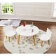 preview thumbnail 1 of 6, UTEX Kids Wood 3-piece Table and Chair Set White