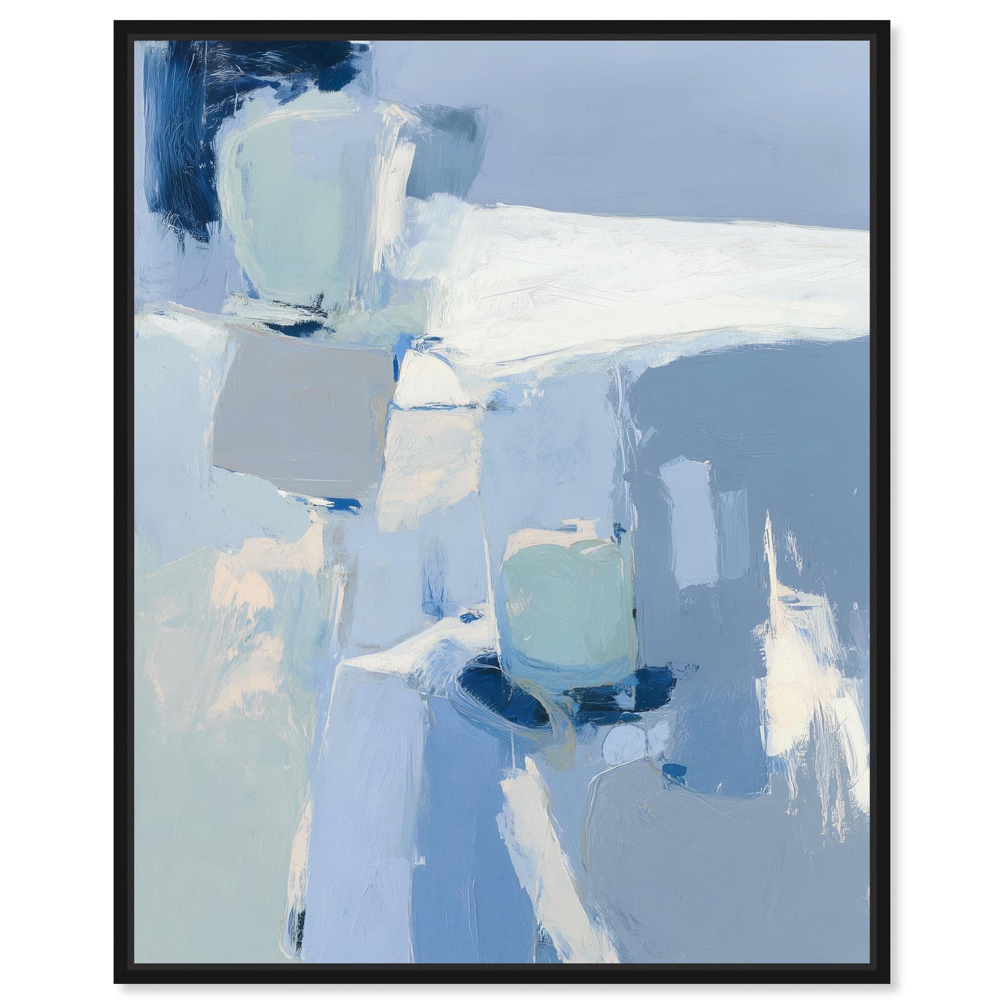 White Frost II Colorful Wall Decor Framed Canvas Print by Art Remedy