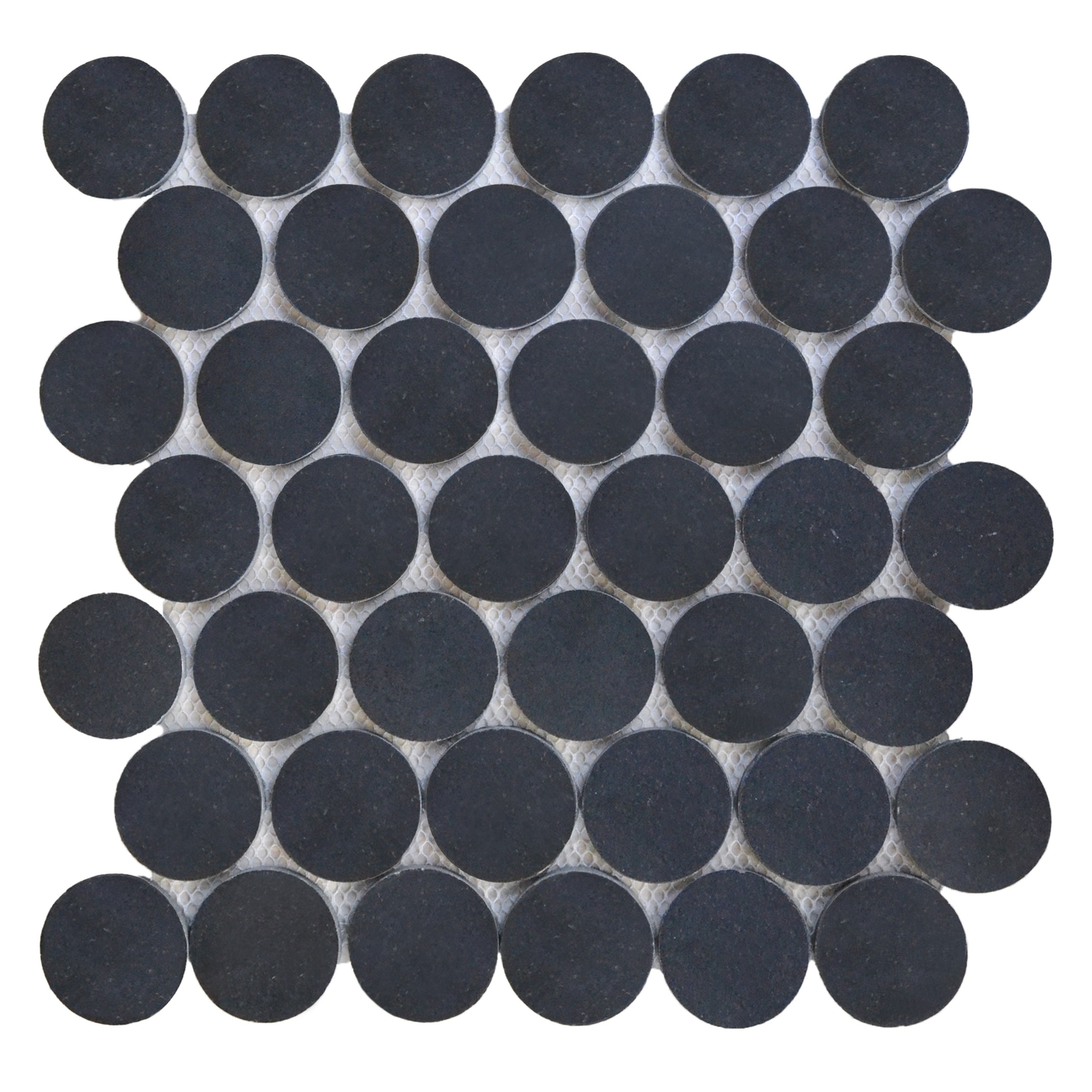 Basalt 1 7/8" Round Natural Stone Mosaic Wall And Floor Tile