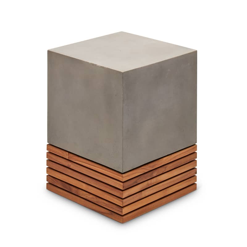 Urbia Stecca Corto Concrete & Teak Stool