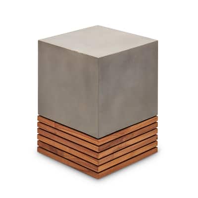 Urbia Stecca Corto Concrete & Teak Stool