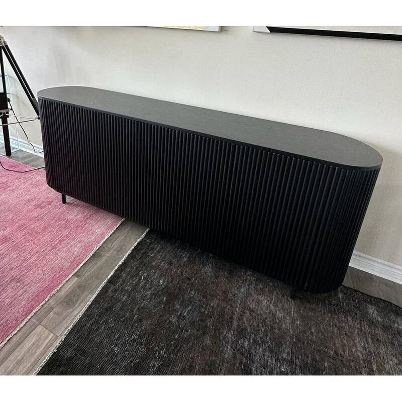 Clara Black Wood Sideboard - Black
