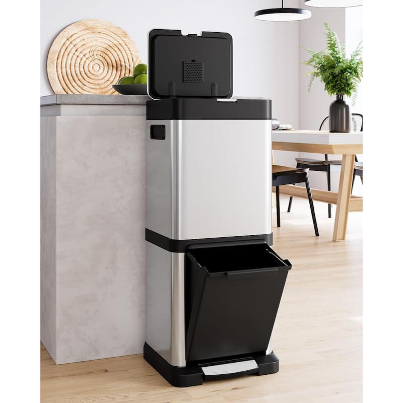 Kitchen Trash Can with Lid