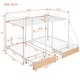 preview thumbnail 6 of 28, Multi-functional Design Metal Triple Bunk Bed with Drawers and Guardrails/Full Over Twin & Twin Bunk Bed