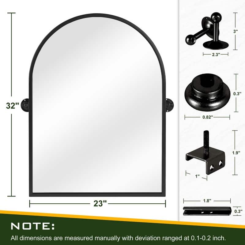 Rectangular Metal Framed Pivoted Bathroom Wall Vanity Mirror Adjustable Wall-Mounted For Modern Wall Decor
