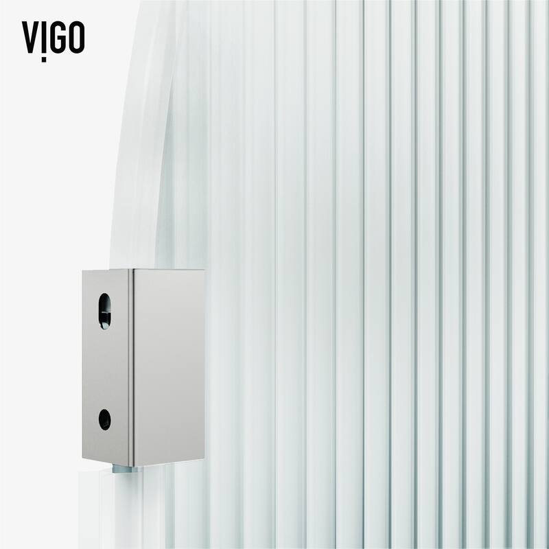 VIGO Arden 34" W x 78" H Frameless Fixed Shower Screen