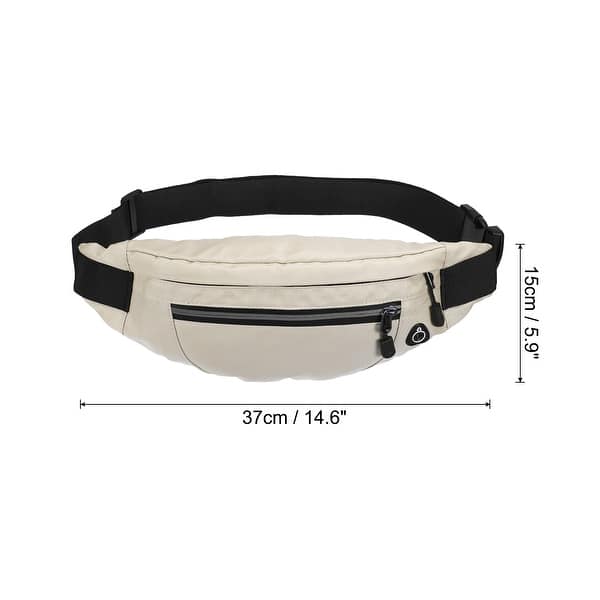 dimension image slide 2 of 6, Fanny Pack, Waterproof Crossbody Waist Bag for Traveling Hiking