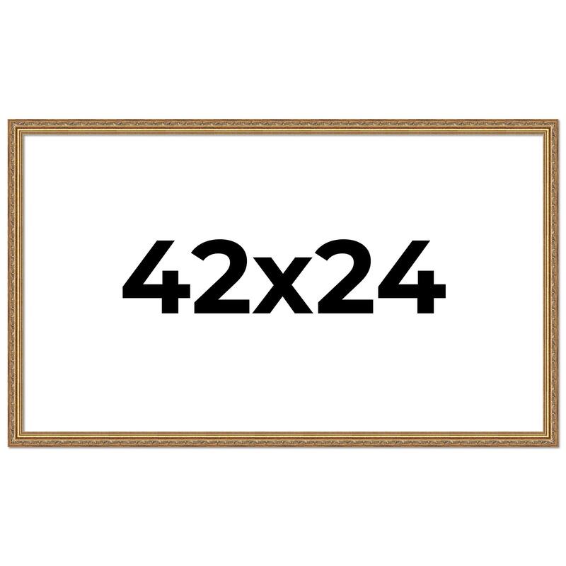 42x24 Frame Red Solid Wood Picture Frame Width 1.75 Inches | Interior Frame Depth 1 13/16 Inches