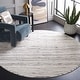 preview thumbnail 2 of 14, SAFAVIEH Melody Alviina Stripe Rug 4' Round - Ivory/Black - Round