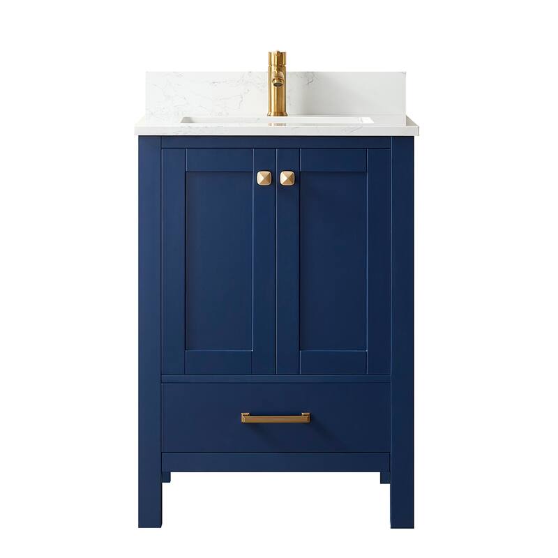 Shannon 24" Single Vanity with Composite Stone Countertop,no Mirror