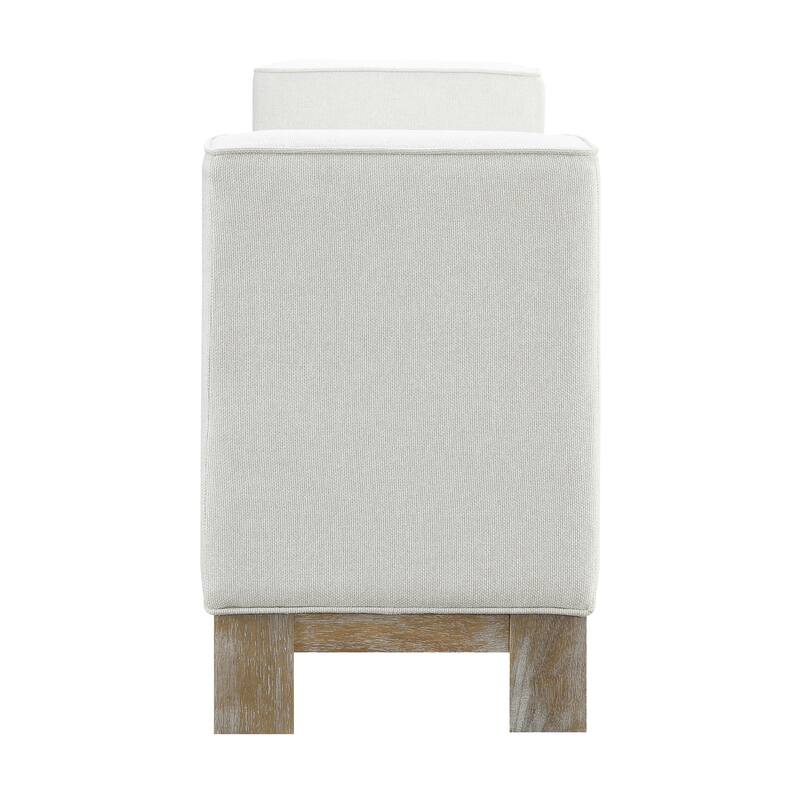 Abbyson Cape Cod Stain-Resistant Fabric Upholstered Bedroom Bench (Queen)