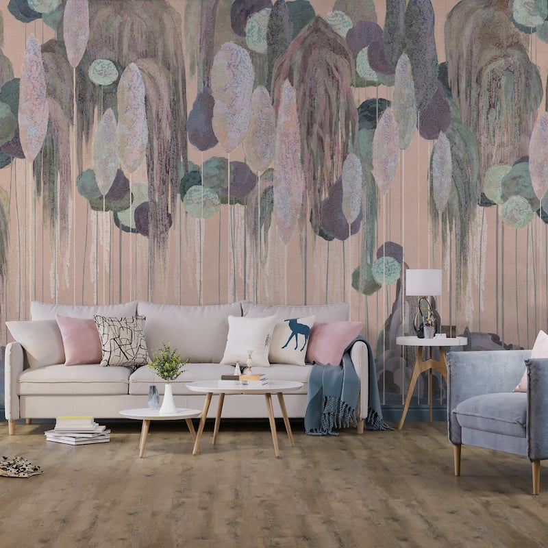 Enchanted Hanging Botanical Elements Wallpaper Mural