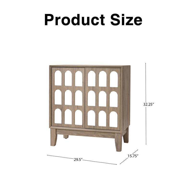 Sideboard Buffet,Mid Century Modern Storage Cabinet with Doors and Shelves, Boho Style Wooden Buffet Cabinet for Living Room