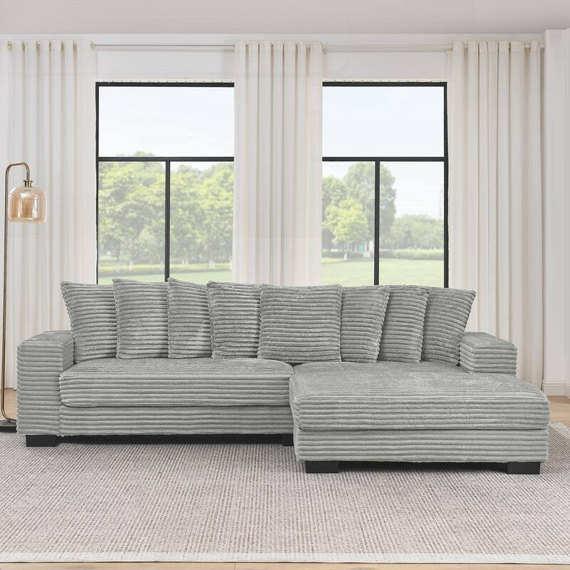 L-Shaped Modular Convertible Sofa