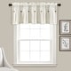 preview thumbnail 33 of 40, Lush Decor Linen Button Window Curtain Valance 18" x 52" - Off White
