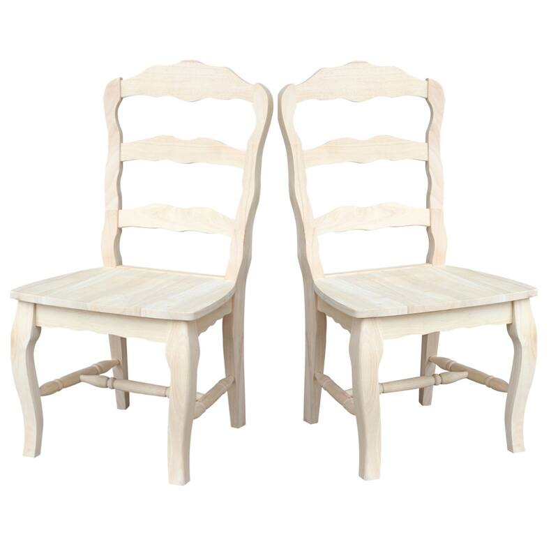 International Concepts Solid Wood Versailles Side Chairs - Set of 2
