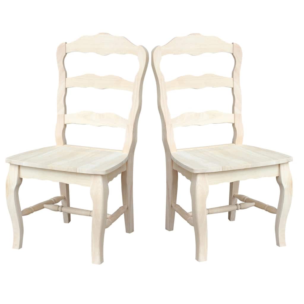 International Concepts Solid Wood Versailles Side Chairs - Set of 2