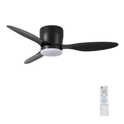 60 in. Black Walnut Modern Ceiling Fan with LED Light and Remote - Black Walnut