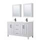 preview thumbnail 5 of 71, Daria 60 Inch Double Vanity, Cultured Marble Top, Medicine Cabinets