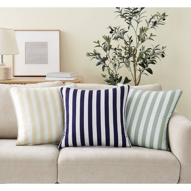 Brooklyn Loom Levi Stripe 20x20 Decorative Pillow with Removable Cover