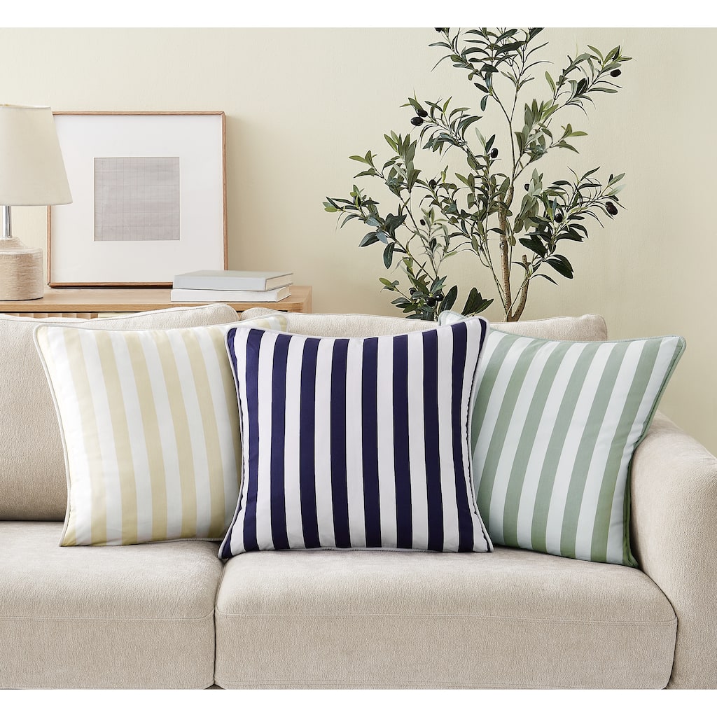 Brooklyn Loom Levi Stripe 20x20 Decorative Pillow with Removable Cover