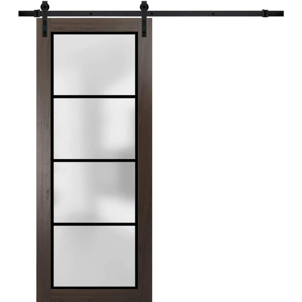 Sturdy Barn Door 18 x 80 Planum 2132 Chocolate Ash 6.6FT