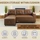preview thumbnail 62 of 71, Reversible Sectional Sleeper Sofa with Storage Chaise & Pull-Out Bed