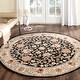 preview thumbnail 74 of 81, SAFAVIEH Handmade Easy Care Deidra Oriental Rug 8' Round - Black/Ivory - Round