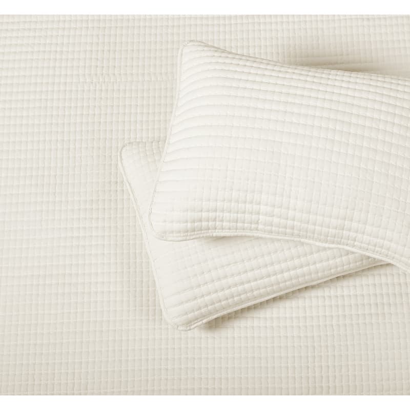 Nanshing Cassidy 7 Piece Solid Color Waffle Quilt Set